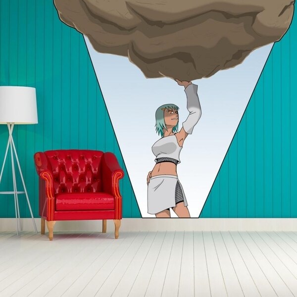 shop anime supergirl full color wall decal sticker k-218 frst size