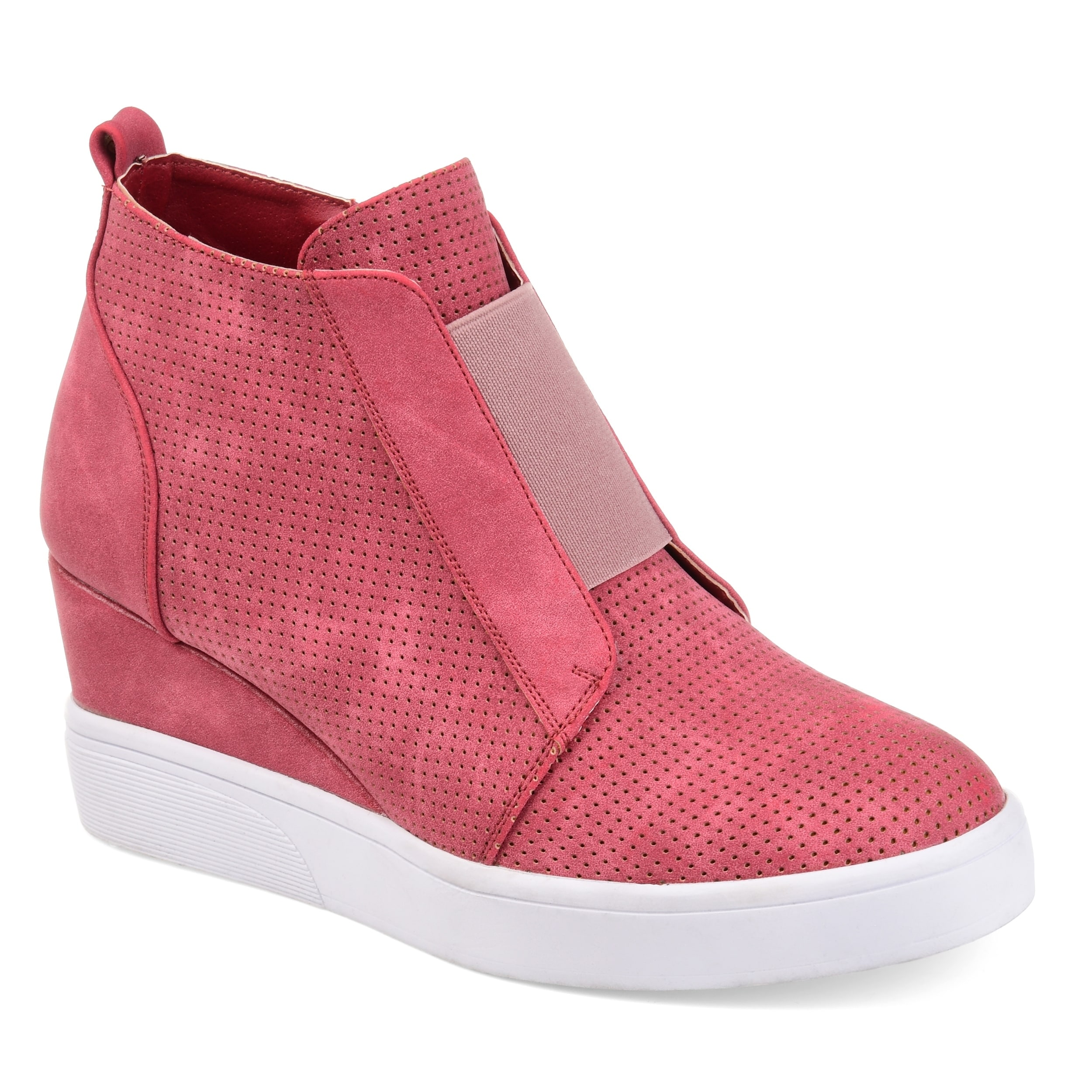 red sneaker wedges