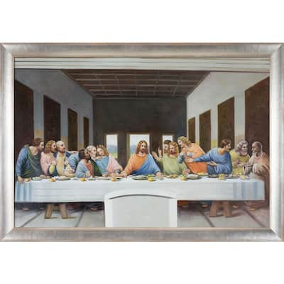 La Pastiche Leonardo da Vinci 'The Last Supper' Hand Painted Oil Reproduction