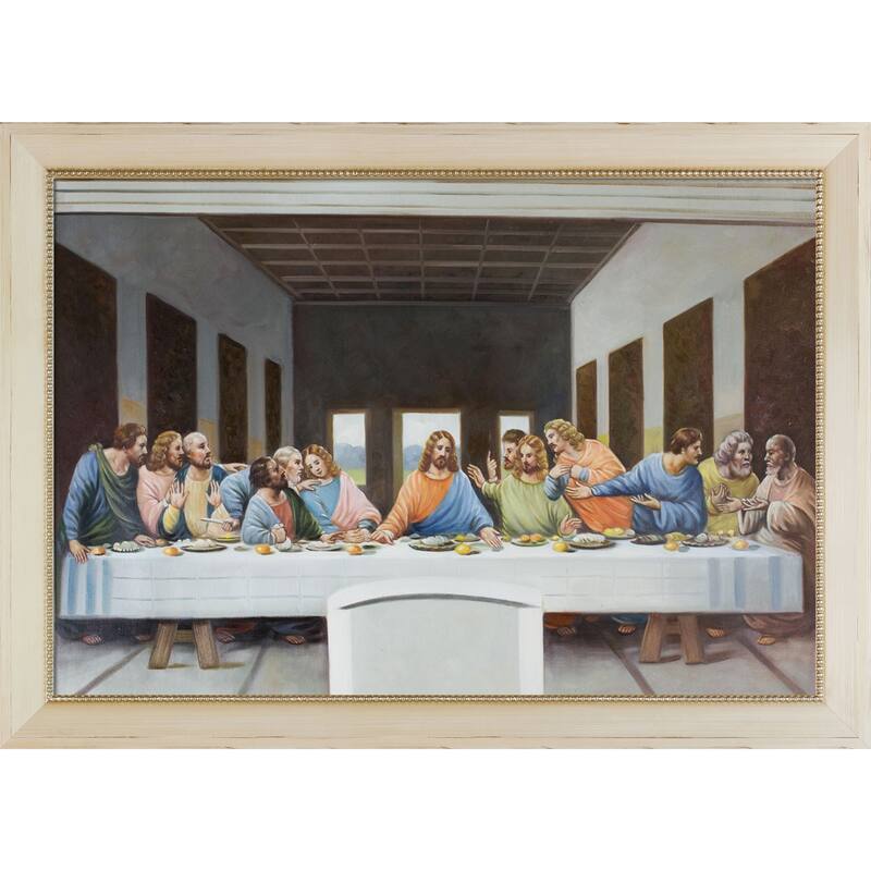 La Pastiche Leonardo da Vinci 'The Last Supper' Hand Painted Oil ...