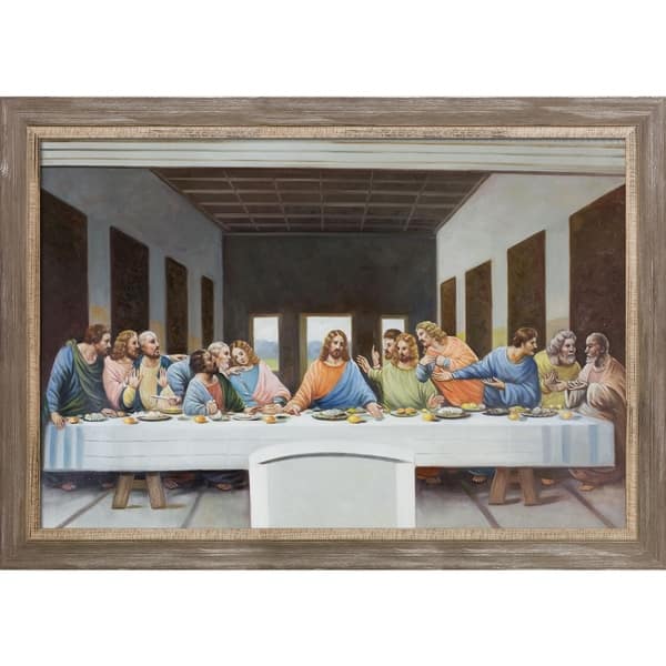 La Pastiche Leonardo da Vinci 'The Last Supper' Hand Painted Oil ...