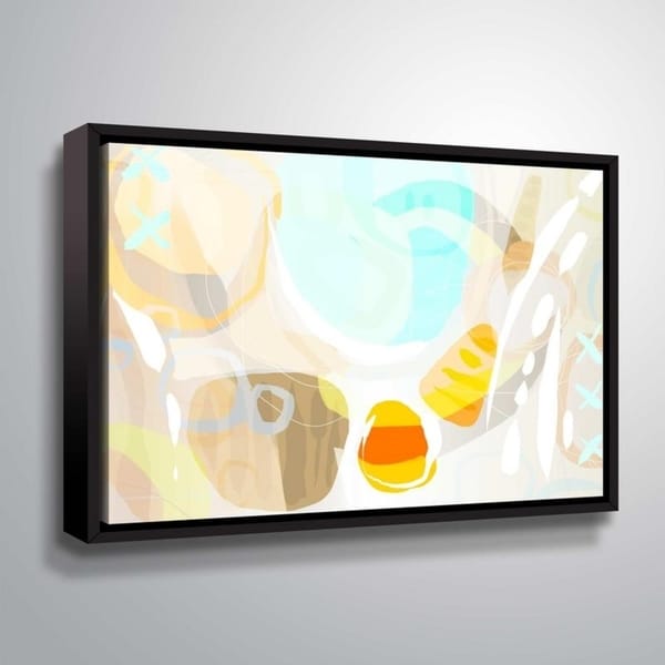 ArtWall Delores Orridge Naskrent 'Candy Corn' Gallery Wrapped Floater-framed Canvas