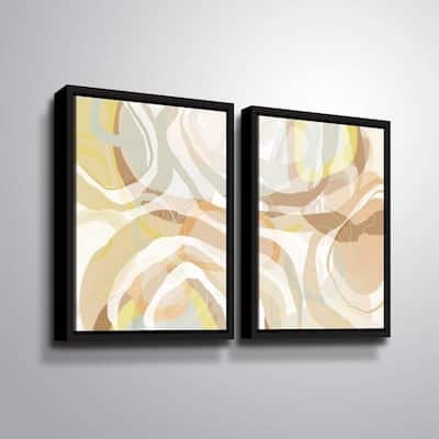 ArtWall Delores Orridge Naskrent 'Ginger Tang' 2 Piece Floater Framed Canvas Set
