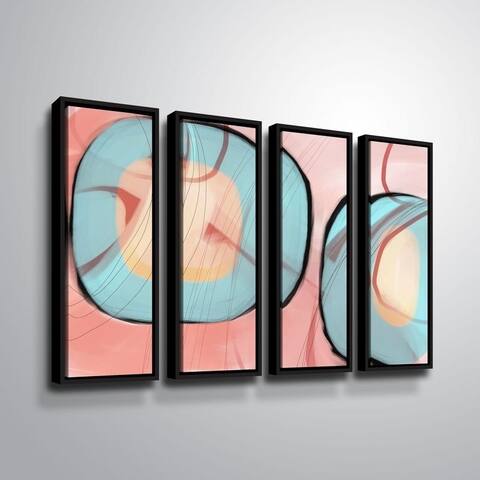 ArtWall Delores Orridge Naskrent 'Refined Taste' 4 Piece Floater Framed Canvas Set
