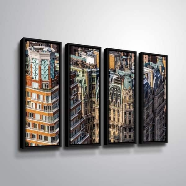 Artwall Richard James 'ansonia Roof' 4 Piece Floater Framed Canvas Set 