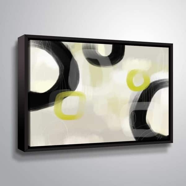 slide 2 of 3, ArtWall Delores Orridge Naskrent 'Bahai Basalt' Gallery Wrapped Floater-framed Canvas
