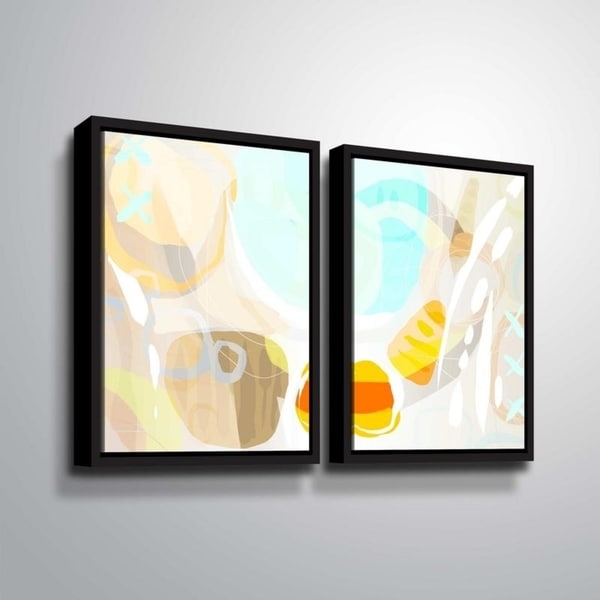 ArtWall Delores Orridge Naskrent 'Candy Corn' 2 Piece Floater Framed Canvas Set