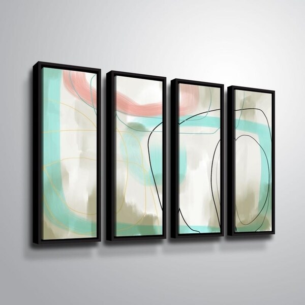ArtWall Delores Orridge Naskrent 'To One's Liking' 4 Piece Floater Framed Canvas Set