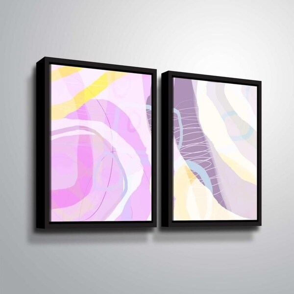 ArtWall Delores Orridge Naskrent 'Grape Crush' 2 Piece Floater Framed Canvas Set