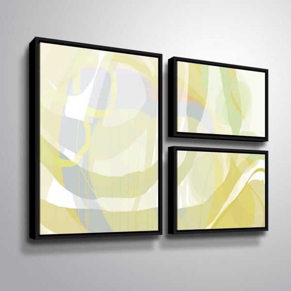 ArtWall Delores Orridge Naskrent 'Pear Piquant' 3 Piece Floater Framed Canvas Flag Set