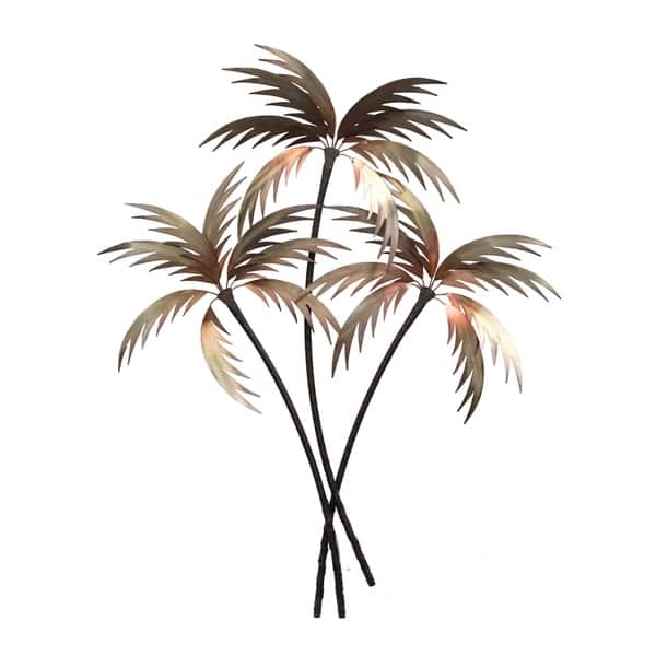 Shop Three Palm Trees Metal Wall Art Overstock 20874767
