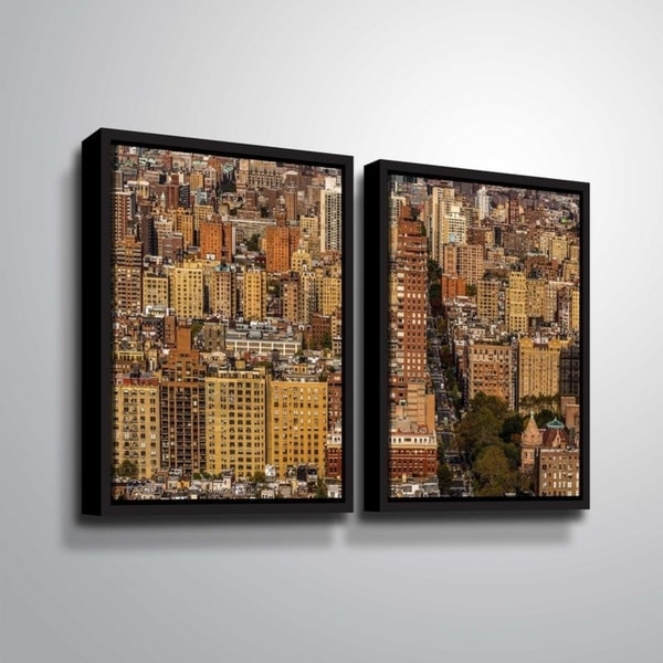 ArtWall Richard James 'Upper West Side' 2 Piece Floater Framed Canvas Set