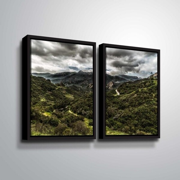 ArtWall Richard James 'Topanga III' 2 Piece Floater Framed Canvas Set