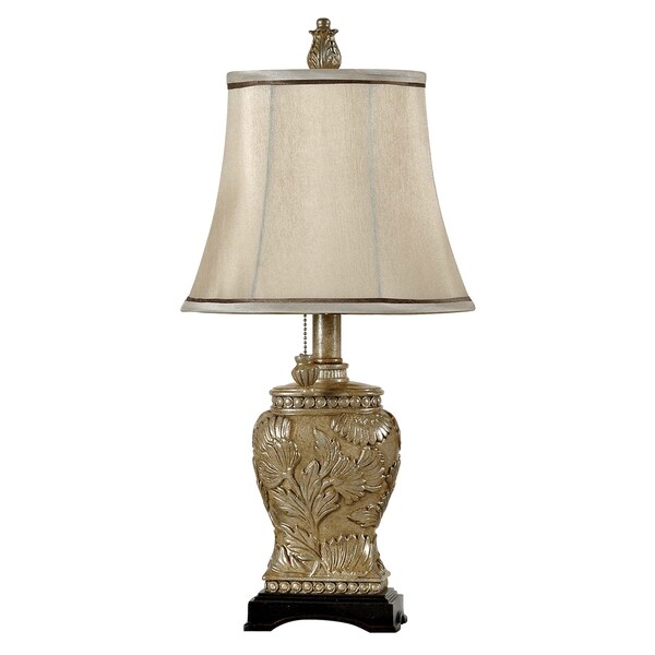 Champagne Ware Mini Accent Table Lamp Beige Fabric Shade Champagne Ware Mini Accent Table Lamp Beige Fabric Shade