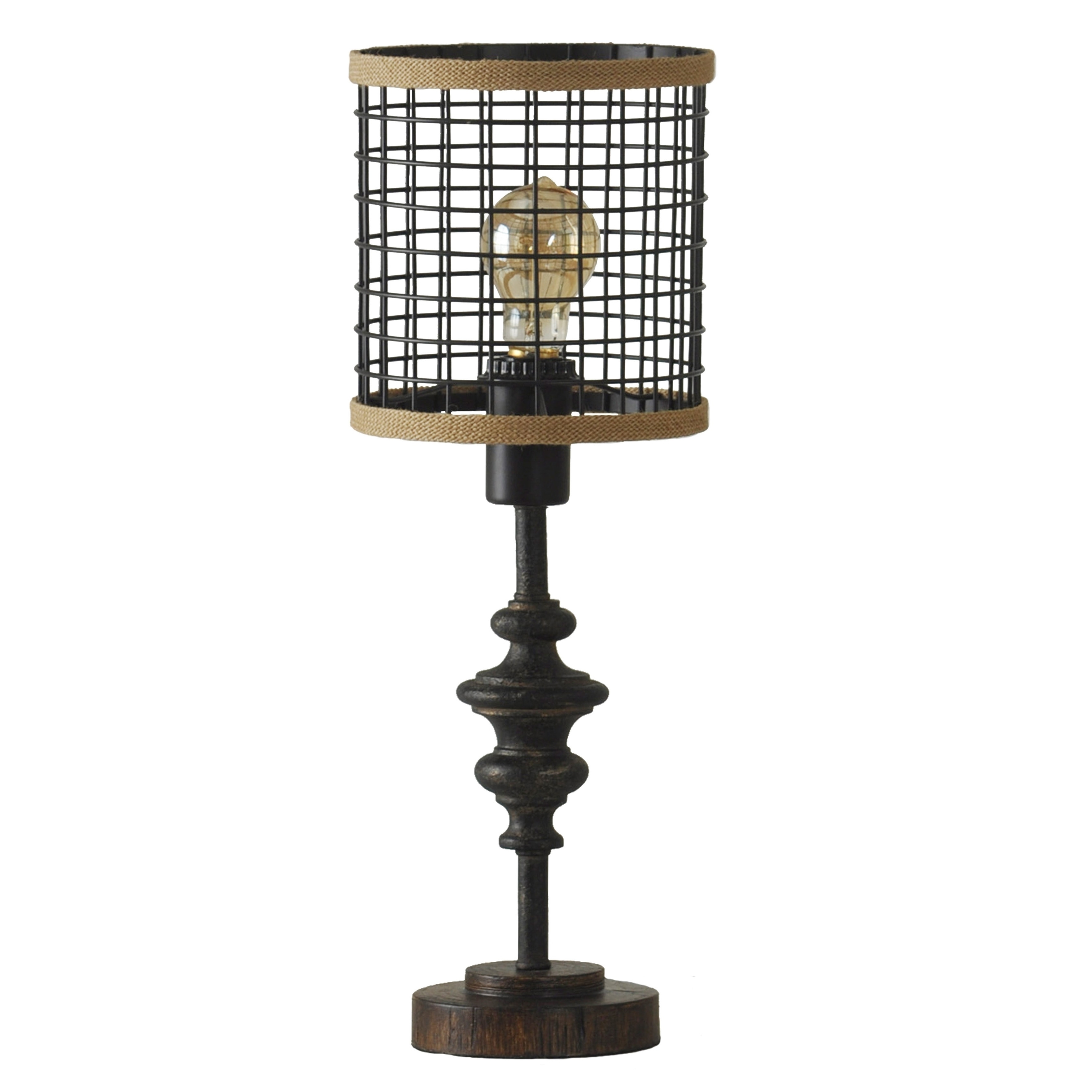 Shop Black Table Lamp Black Metal Shade Free Shipping Today