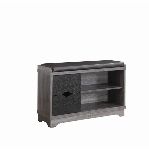 Shop Rustic Distressed Grey Shoe Cabinet Free Shipping Today