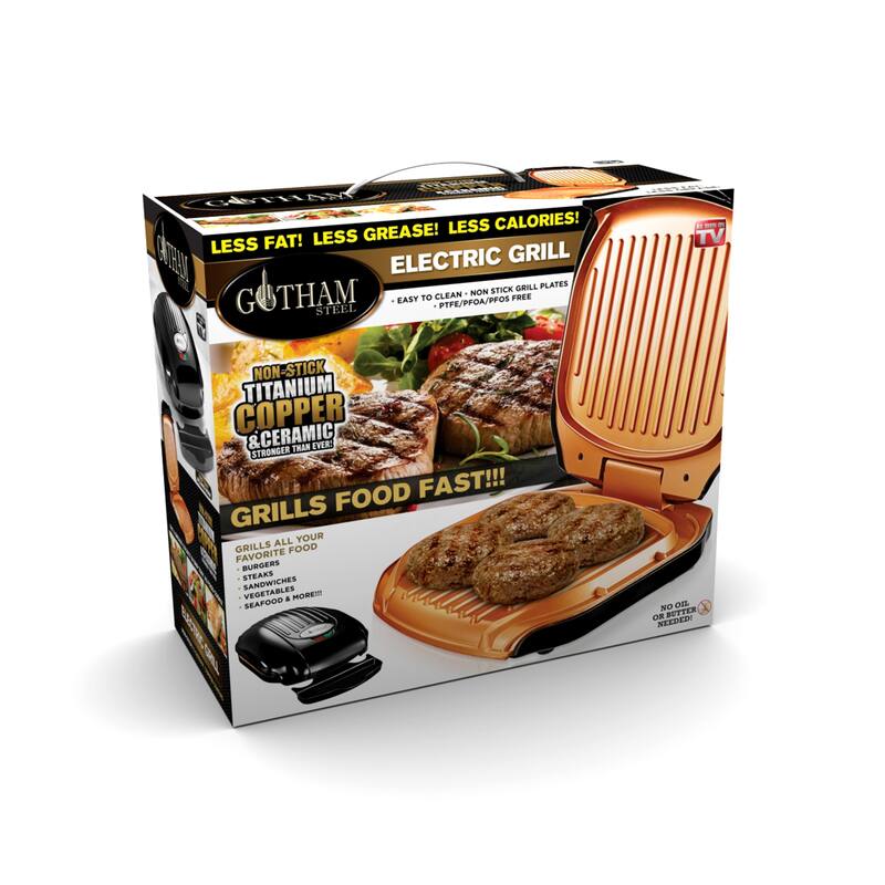 Gotham Steel Electric Sandwich Maker Nonstick Indoor Grill Toaster
