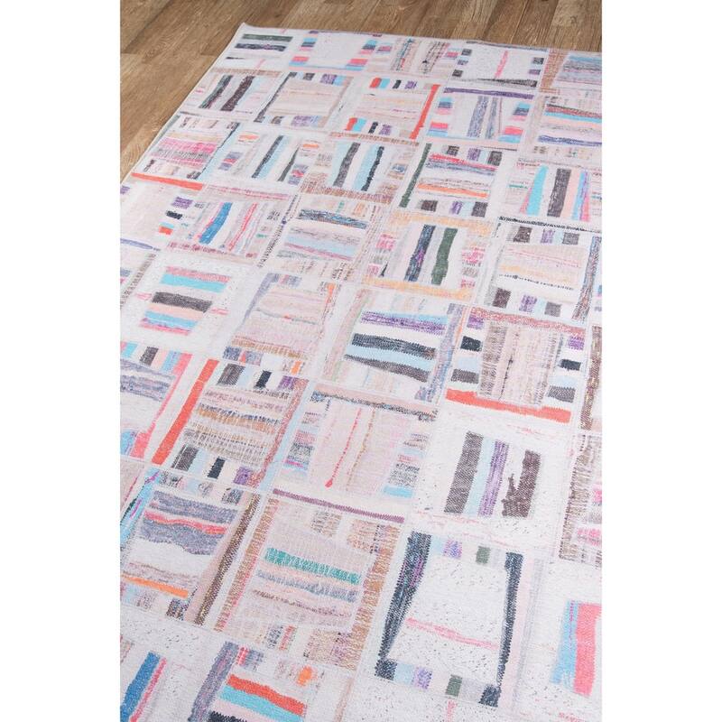 Momeni Afshar Polyester Contemporary Patchwork Area Rug
