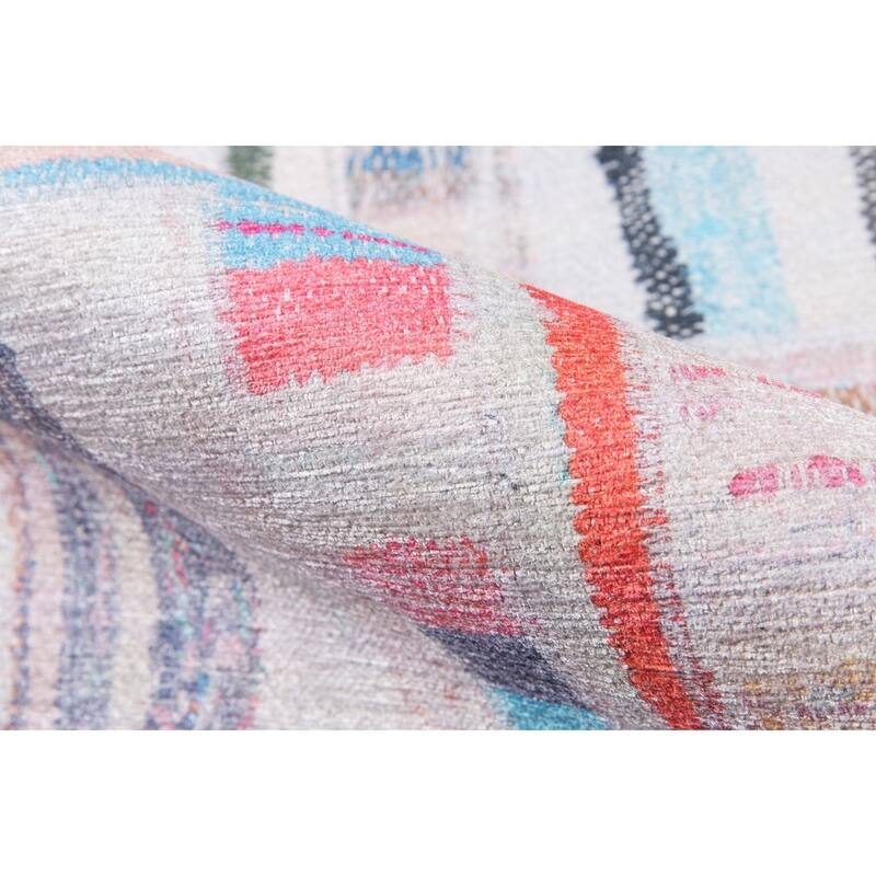 Momeni Afshar Polyester Contemporary Patchwork Area Rug