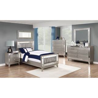 silver orchid dresser Benjara 63 Inch Wide 6 Drawer Dresser, Crystal Like Knobs, Molded Details, Silver