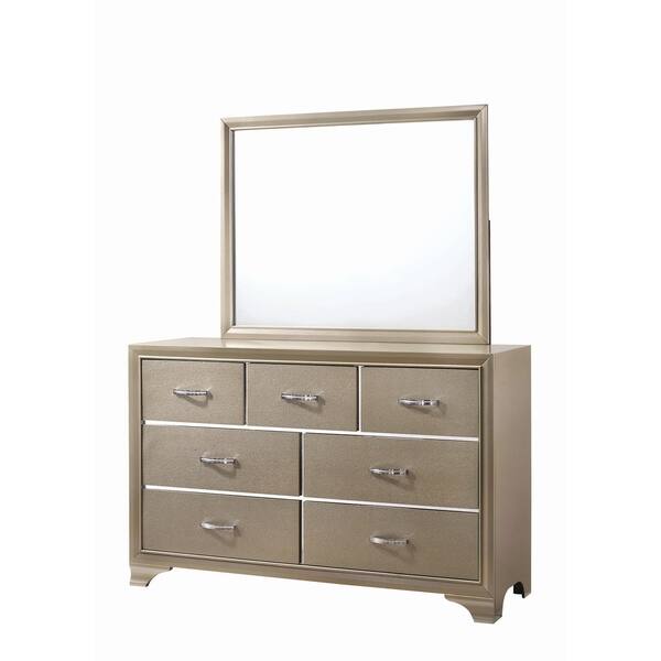 Shop Silver Orchid Transitional Champagne Dresser On Sale