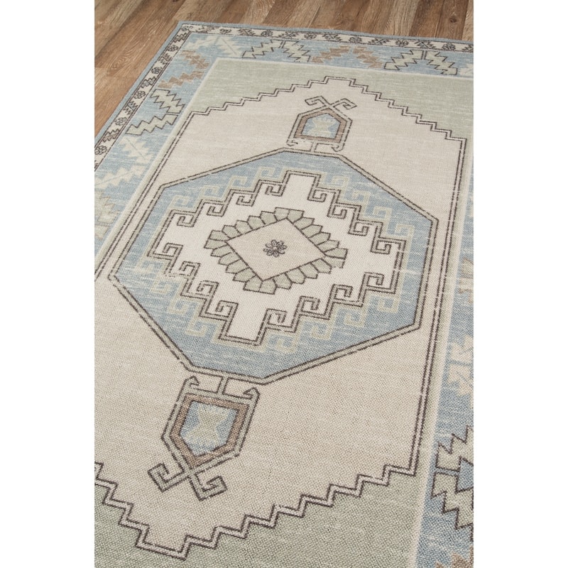Momeni Anatolia Wool and Nylon Traditional Medallion Area Rug
