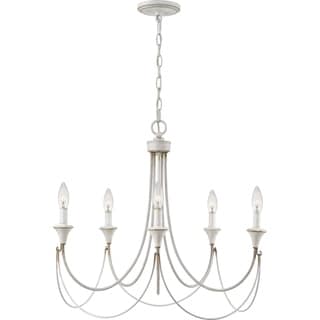 Copper Grove Hyland 5-light Candle Chandelier (Antique White) - Chandeliers For Bedrooms by Overstock.com
