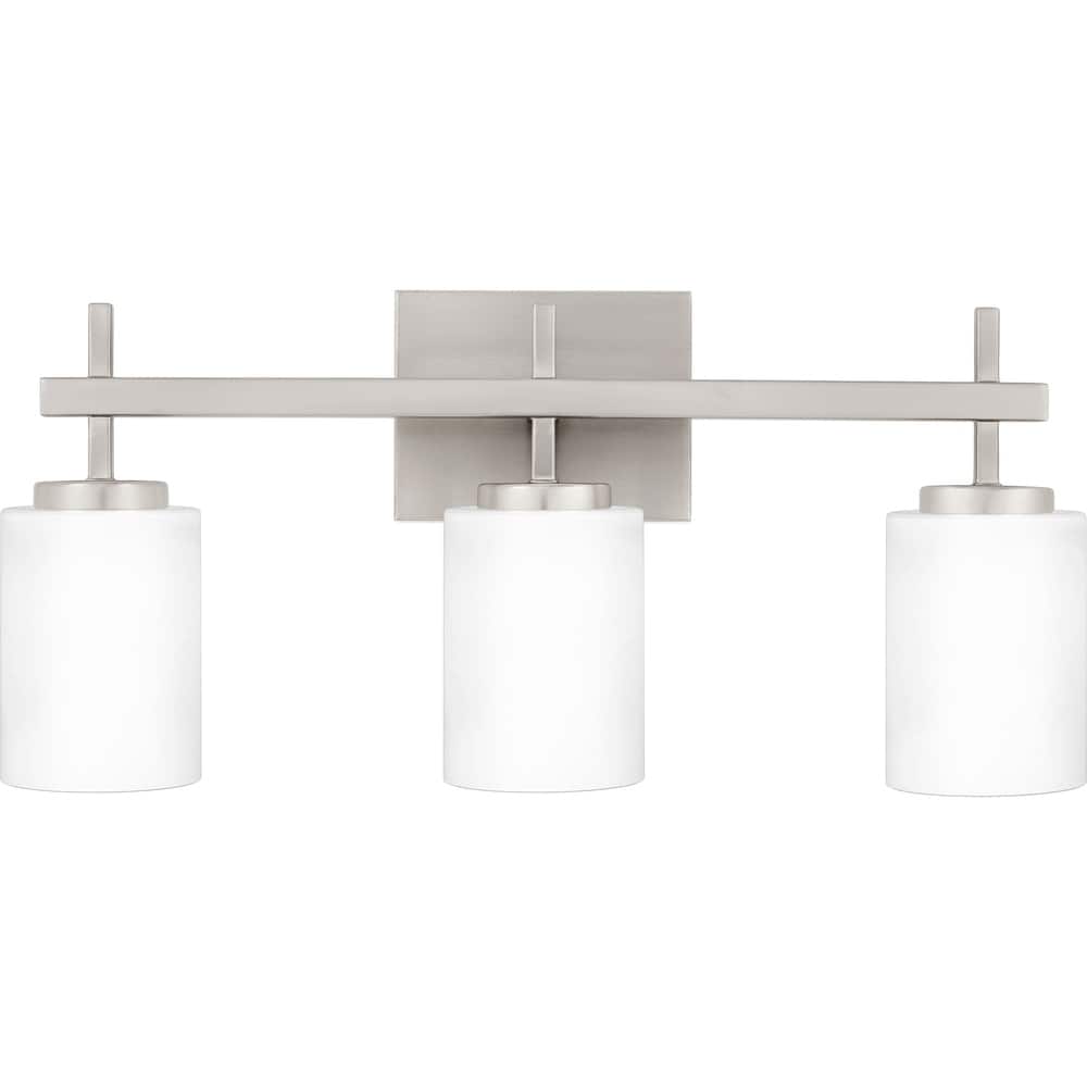 Porch & Den Quintero Opal Etched Glass 3-light LED Vanity Light