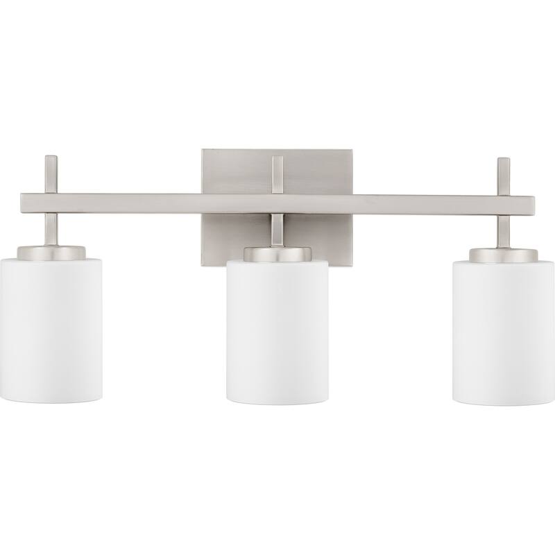 Porch & Den Quintero Opal Etched Glass 3-light LED Vanity Light