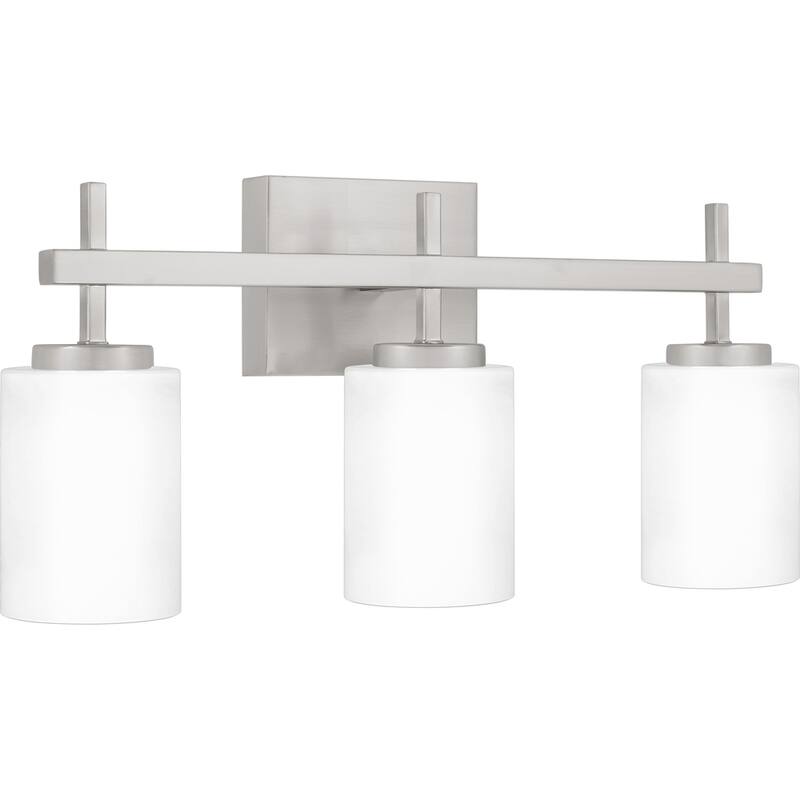 Porch & Den Quintero Opal Etched Glass 3-light LED Vanity Light