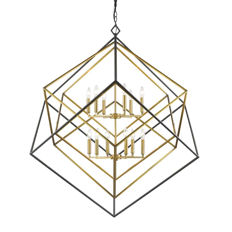 Avery Home Lighting Euclid 12-light Chandelier - Bronze/Gold