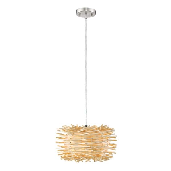 slide 2 of 2, Avery Home Lighting Sora 1-light Pendant Brushed Nickel/Silver