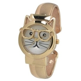 Olivia Pratt Women's Cat-in-Glasses Bangle Watch - N/A