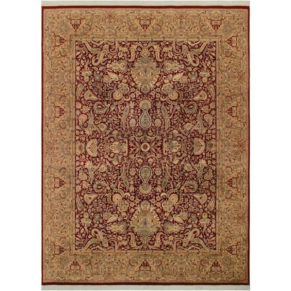 Aness Pak-Persian Venus Red/Tan Wool Rug - 9' 2