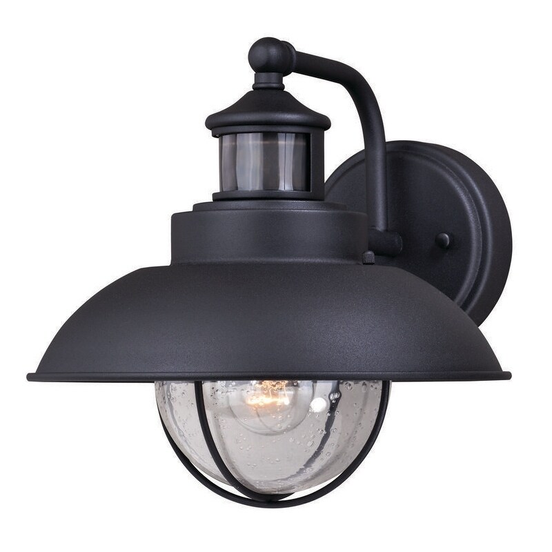 Harwich Black Motion Sensor Dusk To Dawn Coastal Outdoor Wall Light 10 In W X H 12 D Harwich Black Motion Sensor Dusk To Dawn Coastal Outdoor Wall Light 10 In W X H 12 D