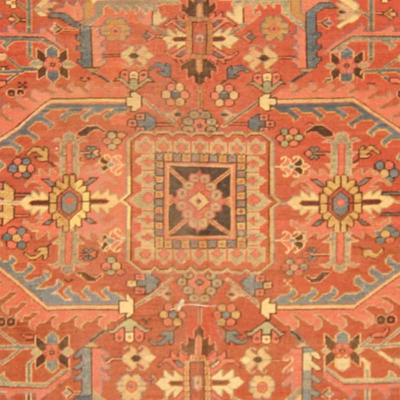 Handmade One-of-a-Kind Antique 1880s Heriz Wool Rug (Iran) - 8'9 x 11'8