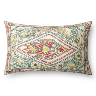Embroidered Green/ Multi Fish 13 x 21 Throw Pillow or Pillow Cover