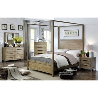 Furniture Of America Holstead I Rustic Light Oak Wooden Canopy Furniture Of America Holstead I Rustic Light Oak Wooden Canopy Bed On Free Shipping Today 20879242