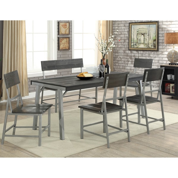Furniture Of America Adams 70 Inch Metal Dining Furniture Of America Adams 70 Inch Metal Dining Table Silver On Free Shipping Today 20879299