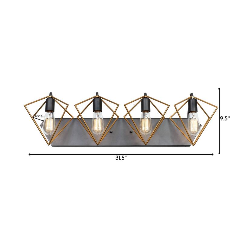Varaluz Metropolis 4-light Antique Gold/ Rustic Bronze Bath Fixture