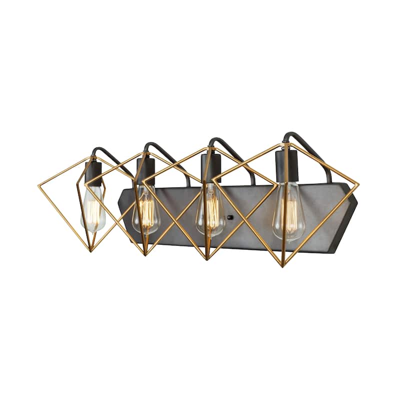 Varaluz Metropolis 4-light Antique Gold/ Rustic Bronze Bath Fixture