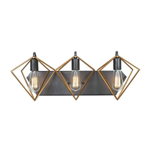 Varaluz Metropolis 3-light Antique Gold/ Rustic Bronze Bath Fixture