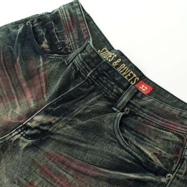 stitches and rivets denim