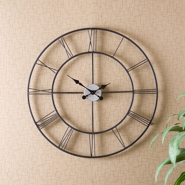 Clay Alder Home Sorlie Metal Black Wall Clock