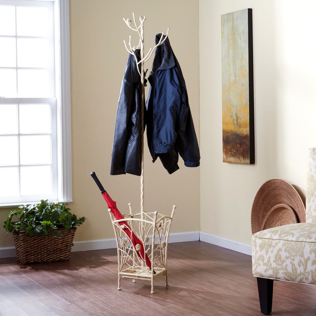 Copper Grove Swinley Antique White Hall Tree