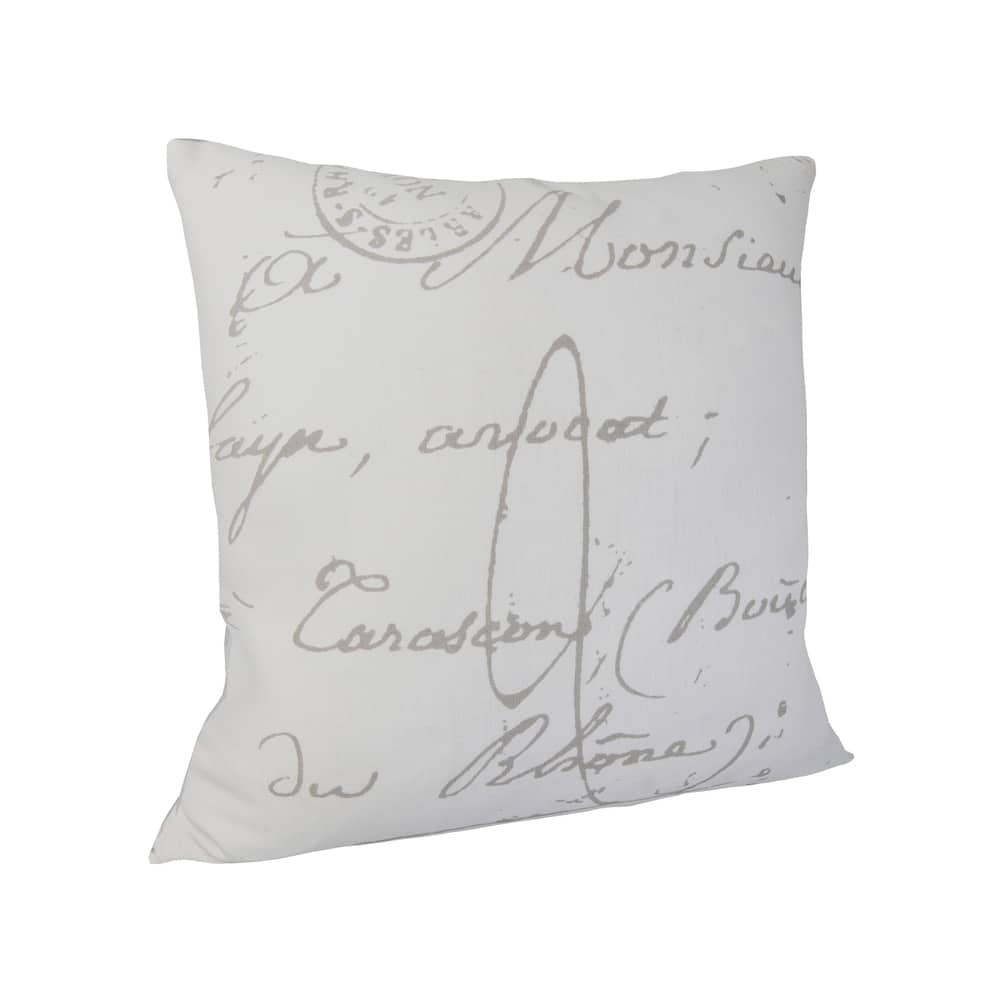 The Gray Barn Red Rock 18-inch French Script Throw Pillow