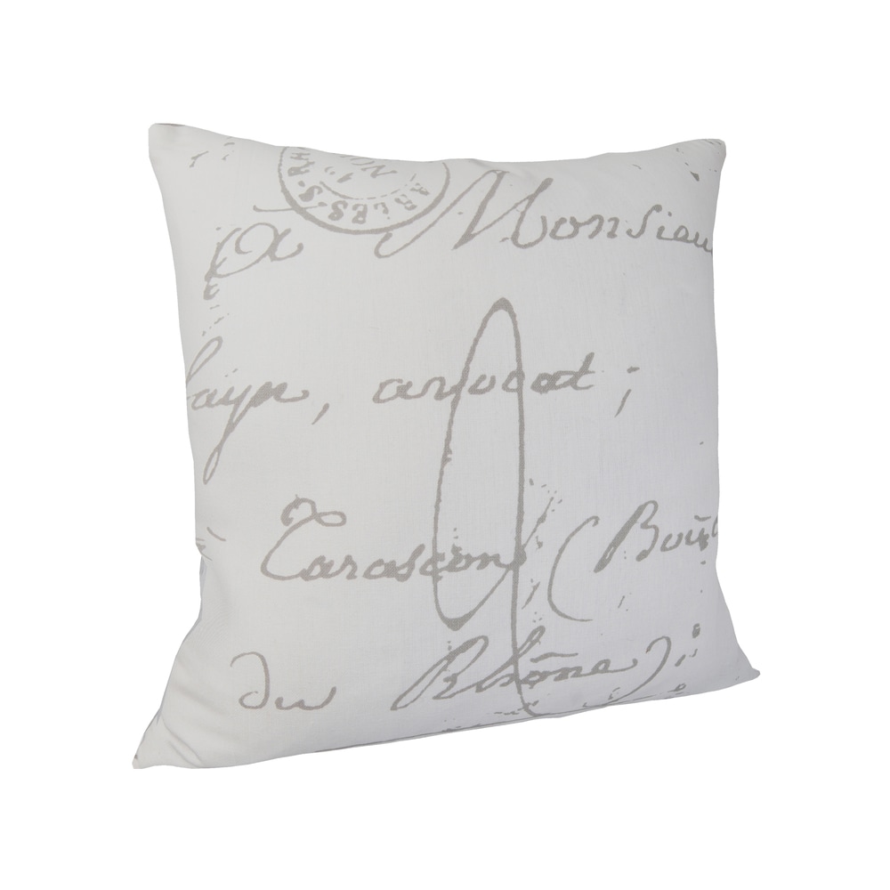 The Gray Barn Red Rock 18-inch French Script Throw Pillow