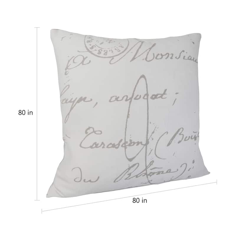 The Gray Barn Red Rock 18-inch French Script Throw Pillow