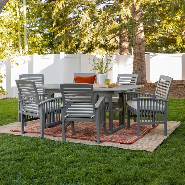 Havenside Home Surfside 7-Piece Acacia Outdoor Dining Set