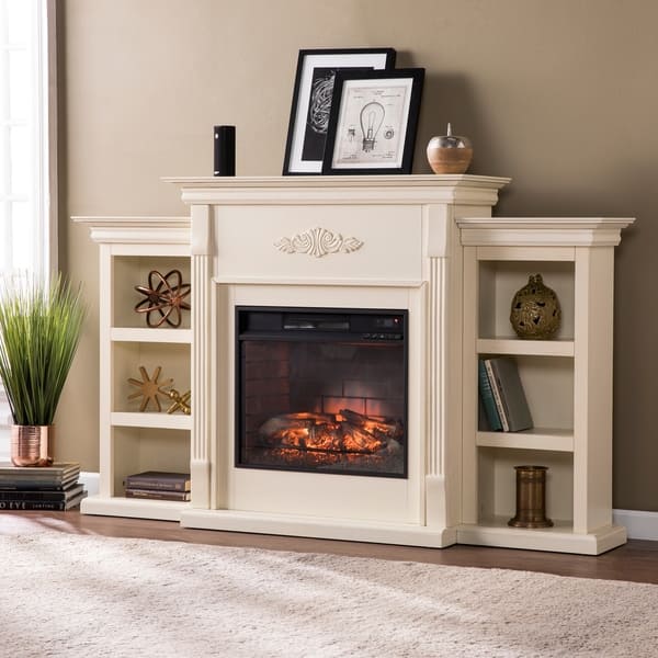 Shop Gracewood Hollow Chuculate Ivory Bookcase Infrared Electric